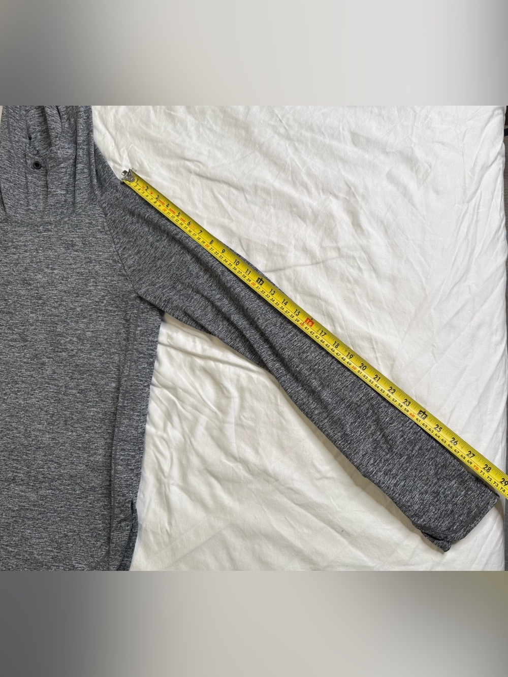 Athleta Gray Marl Face Cover Hoodie Techwear Running Pullover Medium - Picture 11 of 11